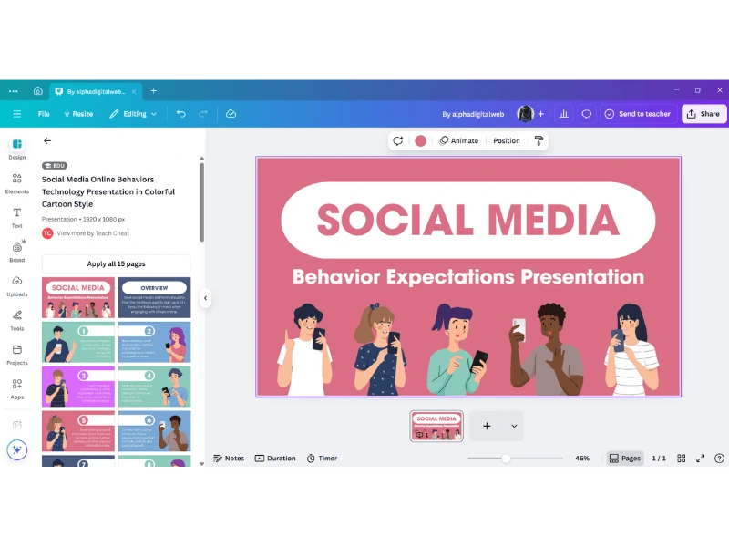 canva design at alphadigitalweb