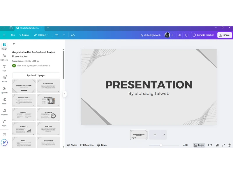 canva design at alphadigitalweb