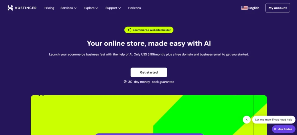 Hostinger wordpress hosting development at alphadigitalweb
