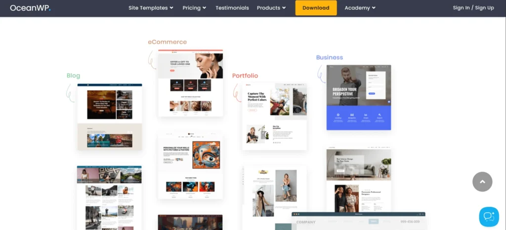 OceanWp theme the Best Free WordPress Themes for Beginners 2025 Power Option to build fast stylish and SEO ready websites without coding or cost at alphadigitalweb