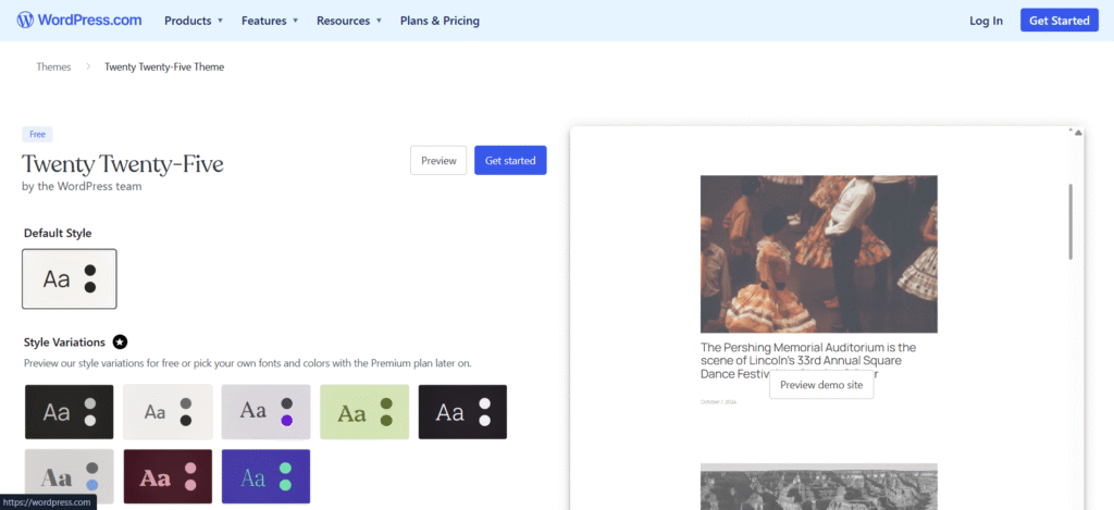 Twenty Twenty Five theme the Best Free WordPress Themes for Beginners 2025 Power Option to build fast stylish and SEO ready websites without coding or cost at alphadigitalweb