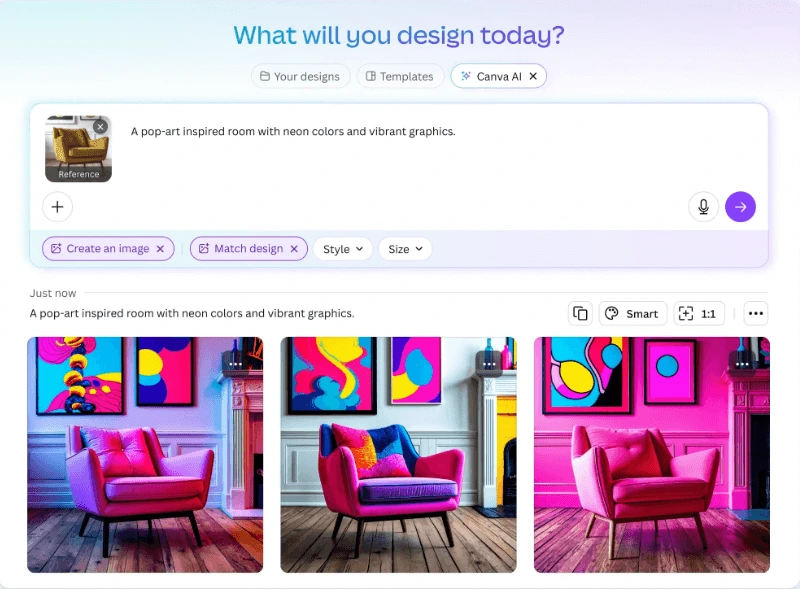 write a prompt to see how Canva AI respond learn at alphadigitalweb