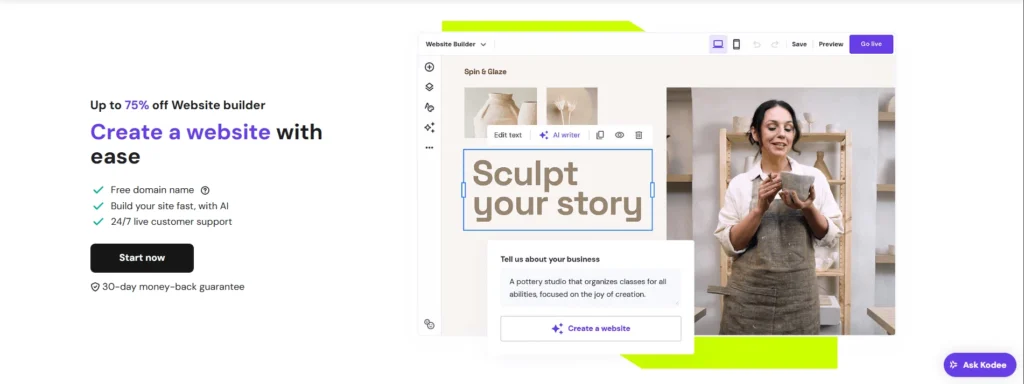 hostinger gives you 30 day Money Back Guarantee alphadigitalweb help you